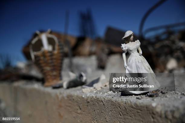 Figurine that was found at the site of a home in the Coffey Park neighborhood that was destroyed by the Tubbs Fire on October 23, 2017 in Santa Rosa,...