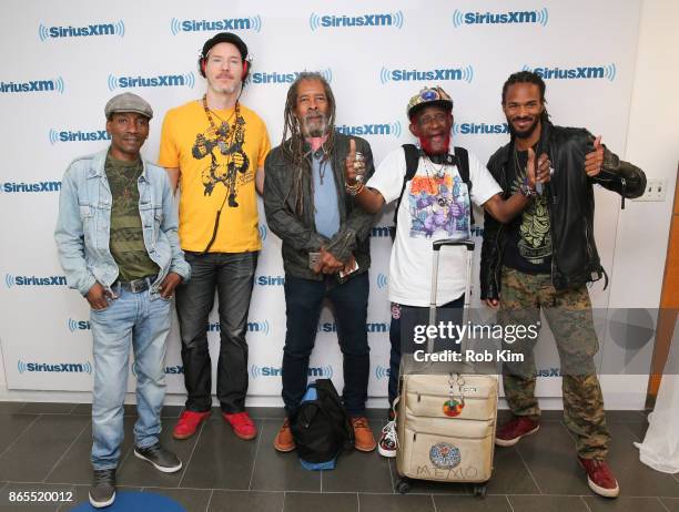 Screechy Dan, Emch, Larry McDonald, Lee ÔScratchÕ Perry and Troy Shaka Simms visit at SiriusXM Studios on October 23, 2017 in New York City.