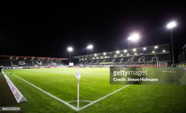 General view prior to the Second Bundesliga match between SV Sandhausen and FC St. Pauli at BWT-Stadion am Hardtwald on October 23, 2017 in...