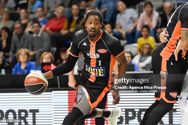 Mykal Riley of Le Mans during the Pro A match between Antibes and Le Mans on October 23, 2017 in Monaco, Monaco.