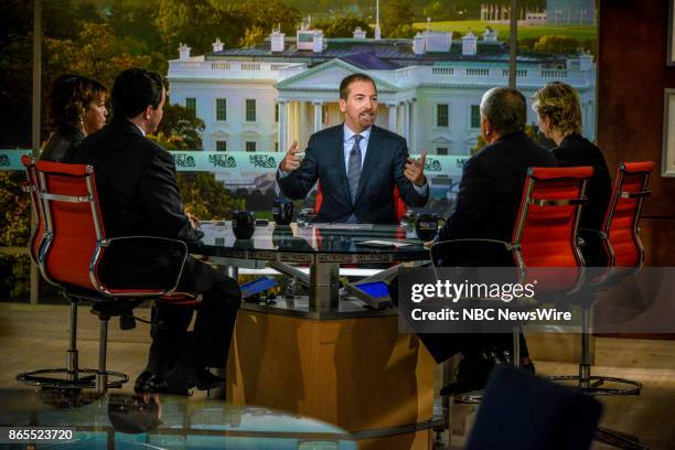 Pictured: ? Moderator Chuck Todd and roundtable: Robert Costa, National Political Reporter, The Washington Post, Helene Cooper, Pentagon...