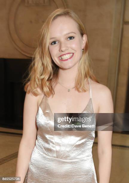 Cast member Miranda Horn attends the press night performance of "Witness For The Prosecution" at London County Hall on October 23, 2017 in London,...