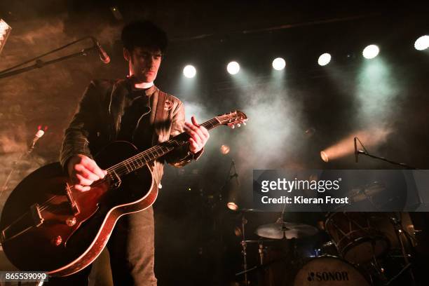 Robert Turner and Leah Shapiro of Black Rebel Motorcycle Club perform live on stage at The Academy on October 23, 2017 in Dublin, Ireland.