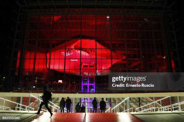 General view during the "Ferrari Portofino" premiere at Roma Convention Center - La Nuvola on October 23, 2017 in Rome, Italy.