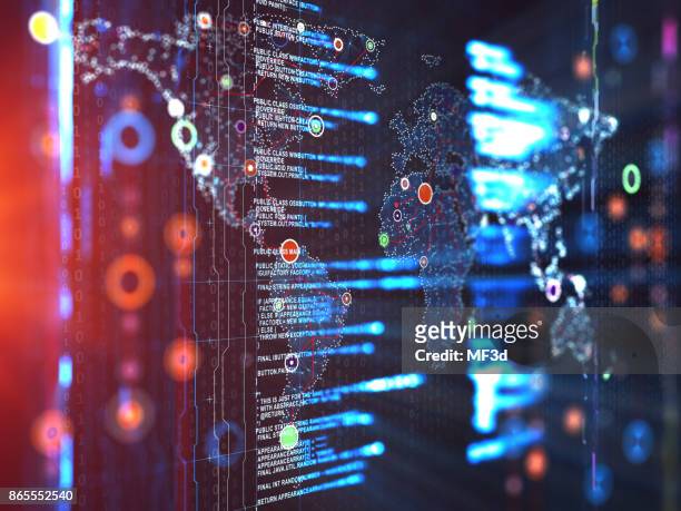 abstract digital network communication - big data world stock pictures, royalty-free photos & images