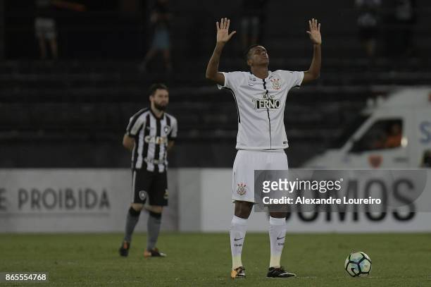 Jo of Corinthians, prepares before the match between Botafogo and Corinthians as part of Brasileirao Series A 2017 at Engenhao Stadium on October 23,...