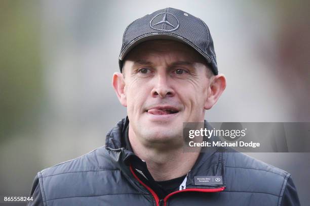 Trainer of Winx, Chris Waller, is seen during Breakfast With The Stars at Moonee Valley Racecourse on October 24, 2017 in Melbourne, Australia.