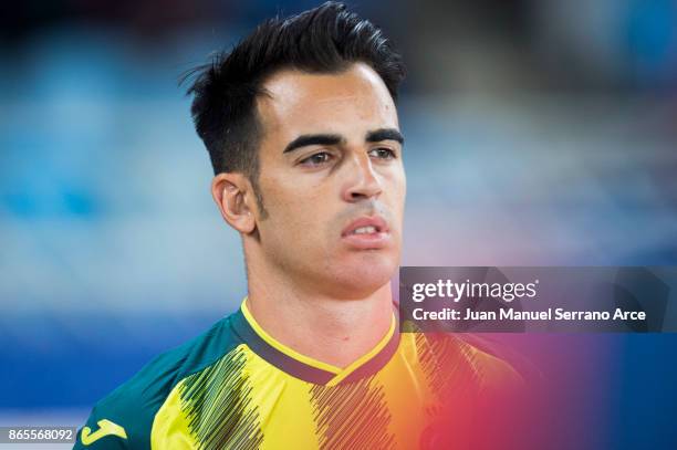 Jose Manuel Jurado of RCD Espanyol looks on prior to the start the La Liga match between Real Sociedad de Futbol and RCD Espanyol at Estadio Anoeta...