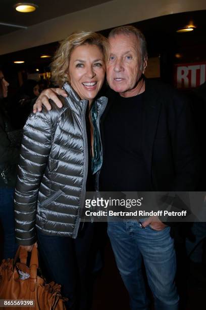 Corinne Touzet and Yves Renier attend the "Ramses II" Theater Play at Theatre des Bouffes Parisiens on October 23, 2017 in Paris, France.