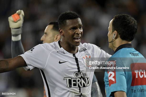 Jo of Corinthians yells during the match between Botafogo and Corinthians as part of Brasileirao Series A 2017 at Engenhao Stadium on October 23,...