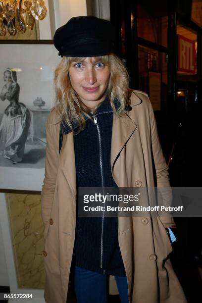Actress Pauline Lefevre attends the "Ramses II" Theater Play at Theatre des Bouffes Parisiens on October 23, 2017 in Paris, France.