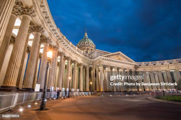 kazan cathedral, saint petersburg, russia - kazan cathedral st petersburg stock pictures, royalty-free photos & images