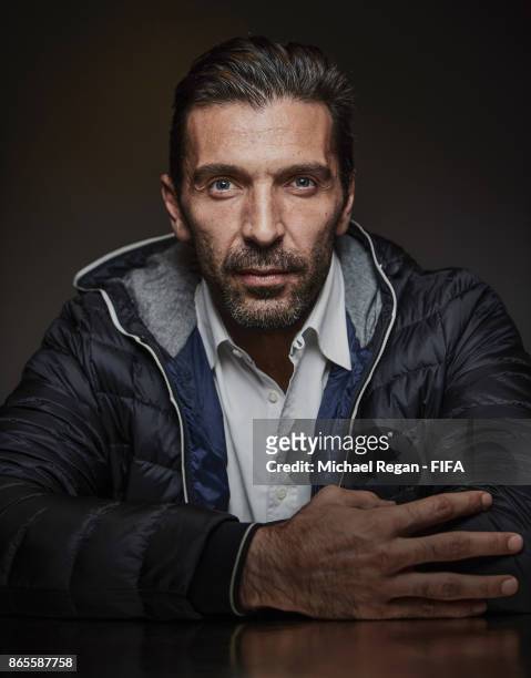 Gianluigi Buffon of Italy poses during The Best FIFA Football Awards at The May Fair Hotel on October 23, 2017 in London, England.