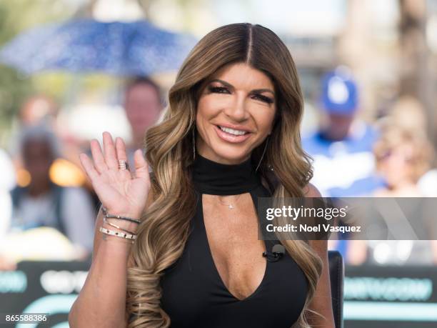 Teresa Guidice visits "Extra" at Universal Studios Hollywood on October 23, 2017 in Universal City, California.