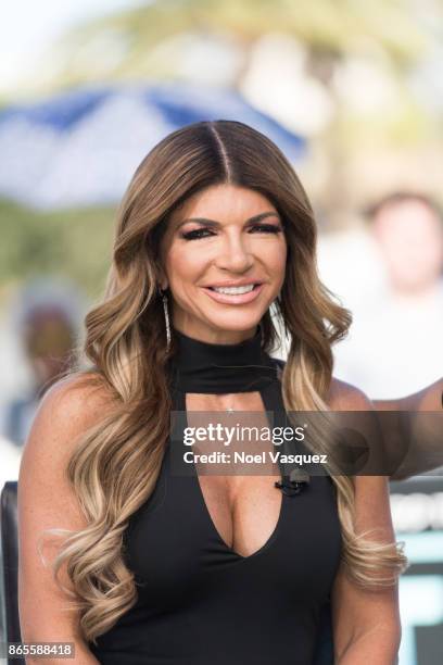 Teresa Guidice visits "Extra" at Universal Studios Hollywood on October 23, 2017 in Universal City, California.