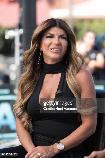 Teresa Guidice visits "Extra" at Universal Studios Hollywood on October 23, 2017 in Universal City, California.
