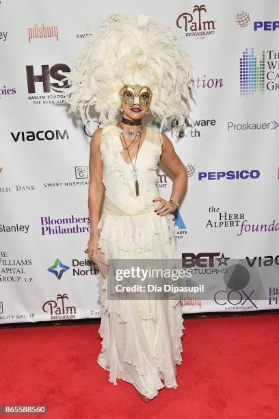 Guest attends HSA Masquerade Ball on October 23, 2017 at The Plaza Hotel in New York City.