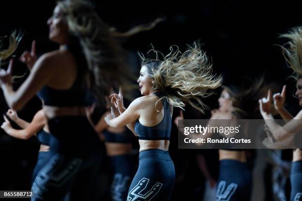 San Antonio Spurs Silver Dancers perform at AT&T Center on October 23, 2017 in San Antonio, Texas. NOTE TO USER: User expressly acknowledges and...