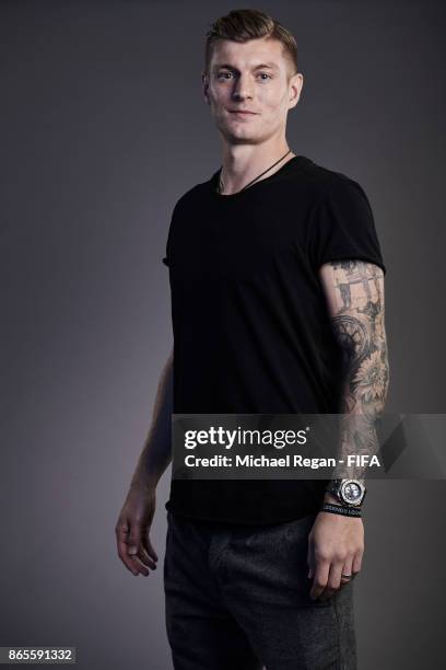 Toni Kroos of Germany poses during The Best FIFA Football Awards at The May Fair Hotel on October 23, 2017 in London, England.