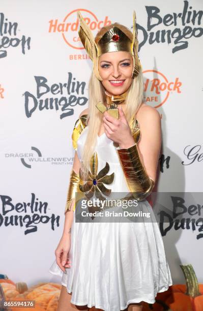 Princess Xenia of Saxony attends the Halloween party hosted by Natascha Ochsenknecht at Berlin Dungeon on October 23, 2017 in Berlin, Germany.