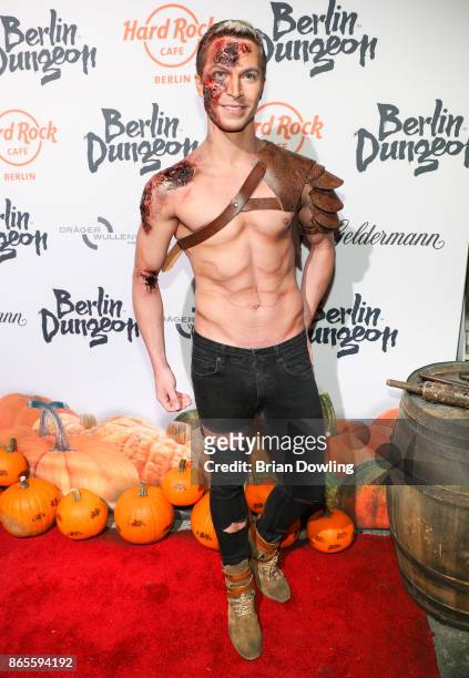 Julian David attends the Halloween party hosted by Natascha Ochsenknecht at Berlin Dungeon on October 23, 2017 in Berlin, Germany.
