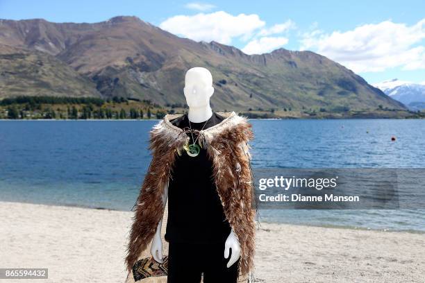 The traditional Kakahu feather cloak as seen during the Winter Olympic Games NZ Selection Announcement on October 24, 2017 in Wanaka, New Zealand.