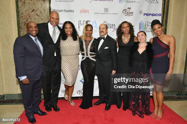 Luis Penalver, Eric Pryon, Janice Savin Williams, Singer Mary J. Blige, Charles Hamilton Jr, Michelle Fizer, Elizabeth Penalver and actress Renee...