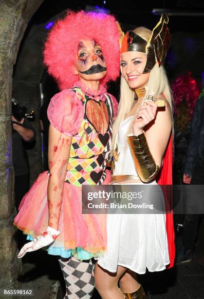 Natascha Ochsenknecht and Princess Xenia of Saxony attends the Halloween party hosted by Natascha Ochsenknecht at Berlin Dungeon on October 23, 2017...