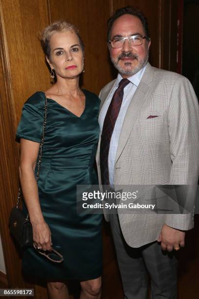 Mary Lentz and Richard Baiano attend IFPDA Foundation's 2017 Patrons Circle cocktail benefit at October 23, 2017 in New York City.