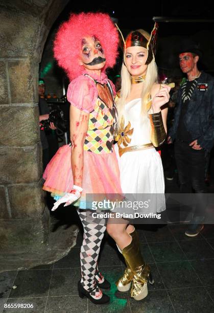 Natascha Ochsenknecht and Princess Xenia of Saxony attends the Halloween party hosted by Natascha Ochsenknecht at Berlin Dungeon on October 23, 2017...