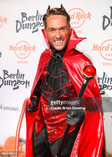 Nico Schwanz attends the Halloween party hosted by Natascha Ochsenknecht at Berlin Dungeon on October 23, 2017 in Berlin, Germany.