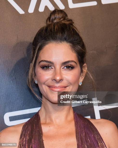 Host Maria Menounos arrives at Gabrielle's Angel Foundation's Angel Ball 2017 at Cipriani Wall Street on October 23, 2017 in New York City.