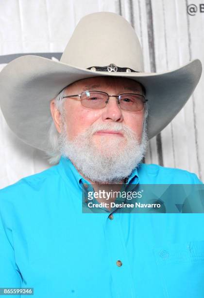 Musician Charlie Daniels visits Build to discuss his book 'Never Look at the Empty Seats: A Memoir' at Build Studio on October 23, 2017 in New York...