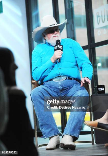 Musician Charlie Daniels visits Build to discuss his book 'Never Look at the Empty Seats: A Memoir' at Build Studio on October 23, 2017 in New York...