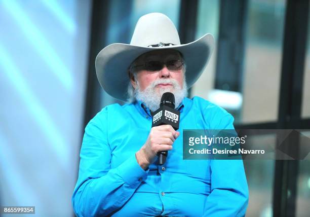 Musician Charlie Daniels visits Build to discuss his book 'Never Look at the Empty Seats: A Memoir' at Build Studio on October 23, 2017 in New York...