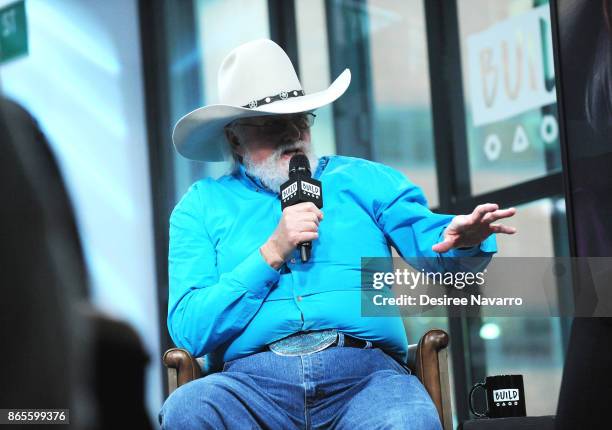 Musician Charlie Daniels visits Build to discuss his book 'Never Look at the Empty Seats: A Memoir' at Build Studio on October 23, 2017 in New York...