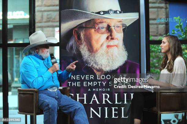 Musician Charlie Daniels visits Build to discuss his book 'Never Look at the Empty Seats: A Memoir' at Build Studio on October 23, 2017 in New York...