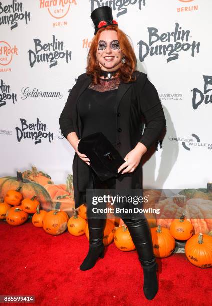 Rebecca Siemoneit-Barum attends the Halloween party hosted by Natascha Ochsenknecht at Berlin Dungeon on October 23, 2017 in Berlin, Germany.