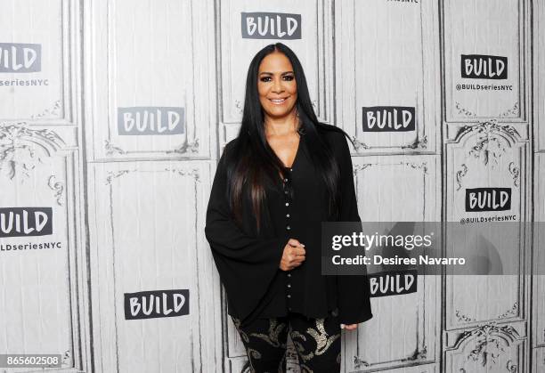 Singer Sheila E. Visits Build to discuss her new album 'Iconic: Message 4 America' at Build Studio on October 23, 2017 in New York City.