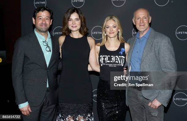 Executive vice president and general manager Rob Sharenow, actresses Betsy Brandt, Marin Ireland and executive producer Neil Meron attend the "Flint"...