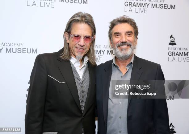 Scott Goldman, Executive Director of the GRAMMY Museum and Chuck Lorre attend GRAMMY Signature Schools Enterprise Award Presentation on October 23,...