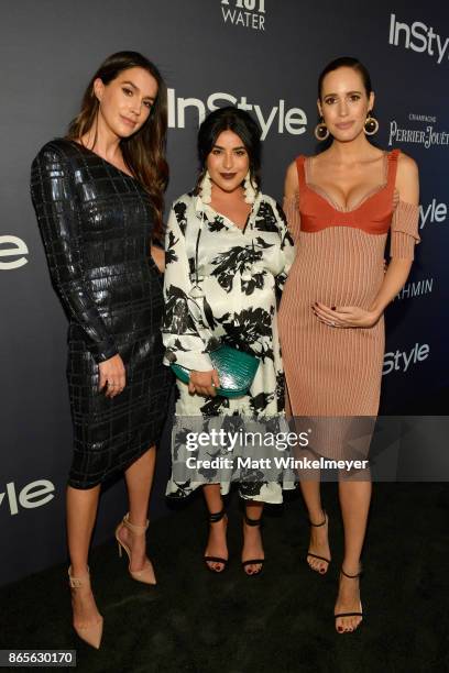 Brittany Xavier, Sazan Hendrix and Louise Roe attend the Third Annual "InStyle Awards" presented by InStyle at The Getty Center on October 23, 2017...