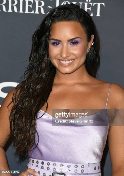 Demi Lovato arrives at the 3rd Annual InStyle Awards at The Getty Center on October 23, 2017 in Los Angeles, California.