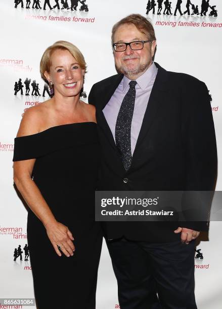Martha Fling and Luis Alberto Urrea attend the 11th annual Moving Families Forward gala held at JW Marriot Essex House on October 23, 2017 in New...