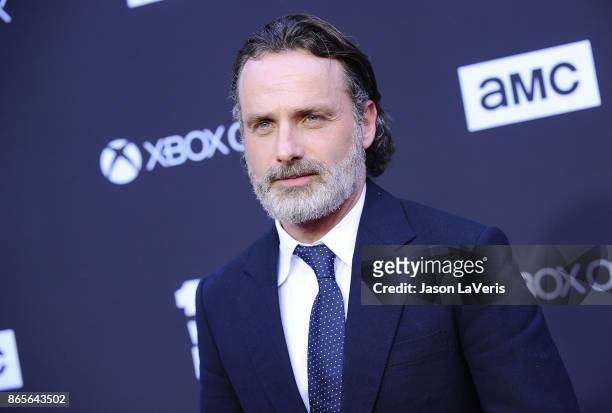 Actor Andrew Lincoln attends the 100th episode celebration off "The Walking Dead" at The Greek Theatre on October 22, 2017 in Los Angeles, California.