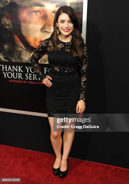 Daniela Bobadilla arrives at the premiere of DreamWorks Pictures and Universal Pictures' "Thank You For Your Service" at Regal LA Live Stadium 14 on...