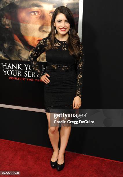 Daniela Bobadilla arrives at the premiere of DreamWorks Pictures and Universal Pictures' "Thank You For Your Service" at Regal LA Live Stadium 14 on...