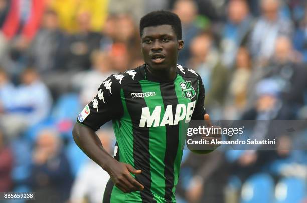 Joseph Alfred Duncan of US Sassuolo looks on during the Serie A match betweenSpal and US Sassuolo at Stadio Paolo Mazza on October 22, 2017 in...