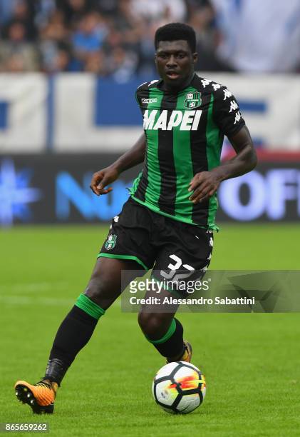 Joseph Alfred Duncan of US Sassuolo in action during the Serie A match betweenSpal and US Sassuolo at Stadio Paolo Mazza on October 22, 2017 in...