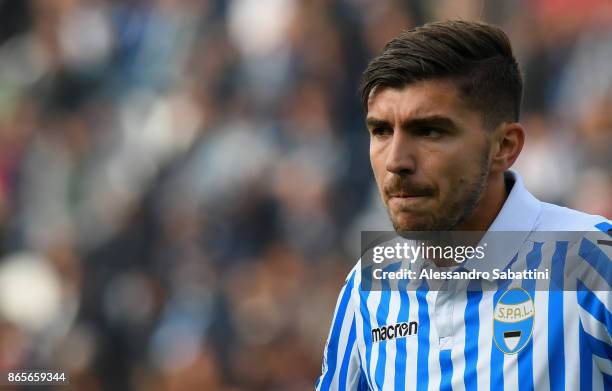 Alberto Paloschi of Spal looks on during the Serie A match betweenSpal and US Sassuolo at Stadio Paolo Mazza on October 22, 2017 in Ferrara, Italy.